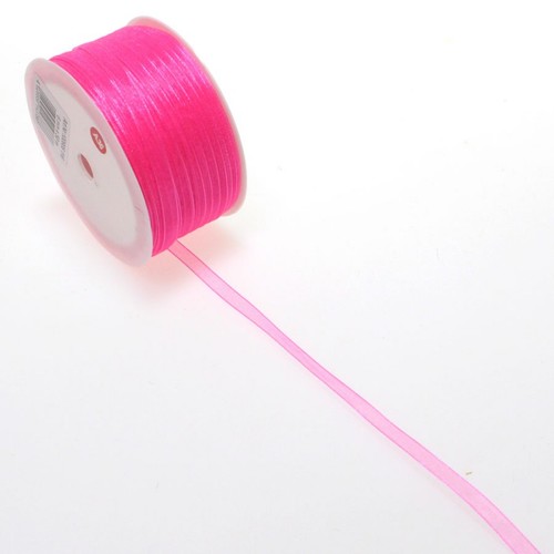 50m Antennenband Organza 6mm breit mit Webkante Dekoband Schleifenband 