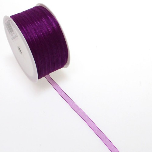 50m Antennenband Organza 6mm breit mit Webkante Dekoband Schleifenband 