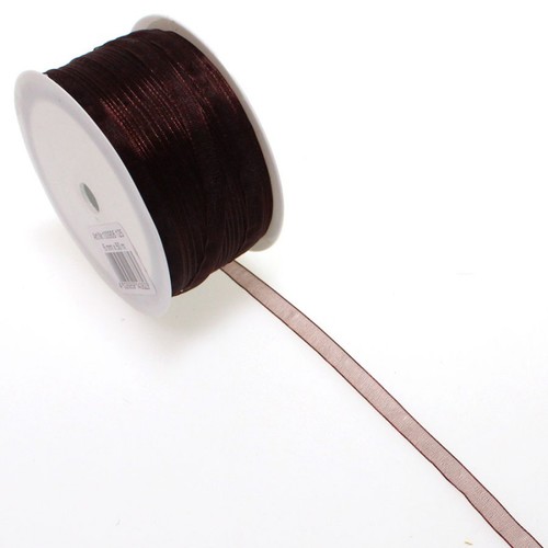 50m Antennenband Organza 6mm breit mit Webkante Dekoband Schleifenband 