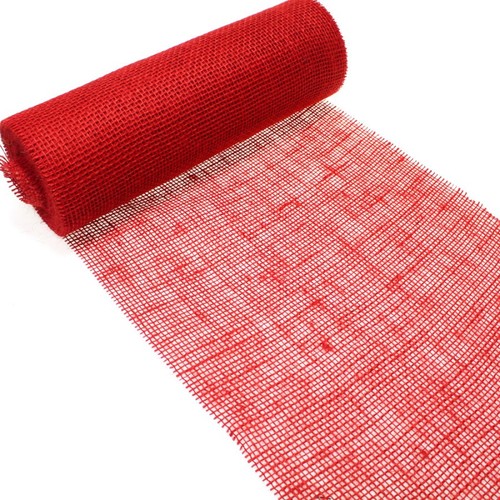 10m Tischl�ufer Tischband Jute 30cm breit Gitterband 