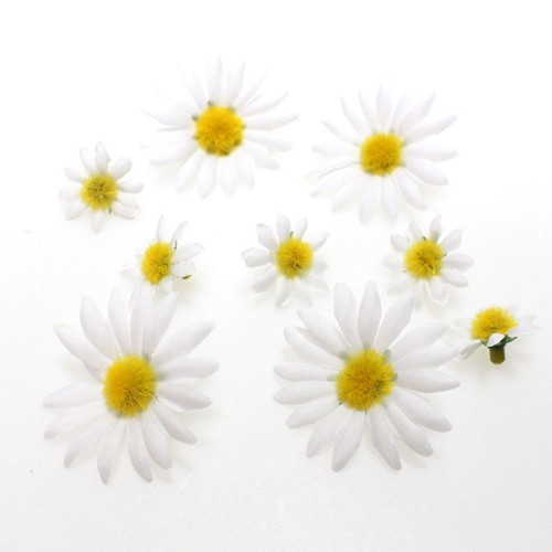 200 Margeritenk�pfe 2cm +4cm Streudeko Blume Margerite k�nstlich Seidenblumen