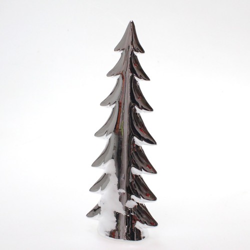 Tannenbaum gro� Porzellan 22,5cmx8,4cmx4,3cm Baum Deko Weihnachten Christbaum silber