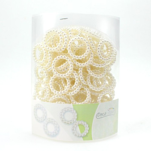 135 Streuteile Perlenringe Ringe Streuringe Eheringe 2,5cm Hochzeit Ringe Deko 