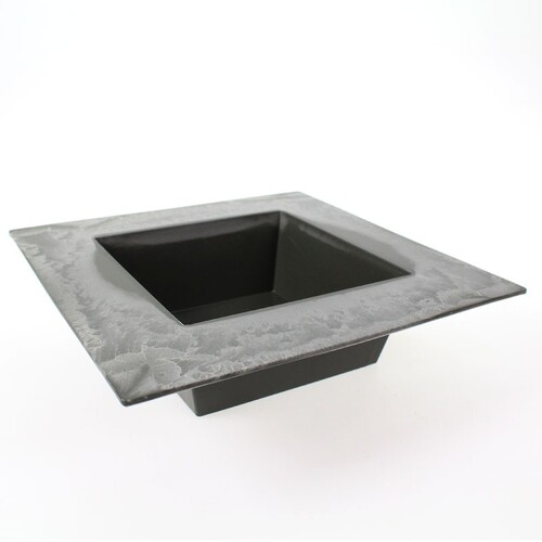 Pflanzgef eckig Kunststoff anthrazit 20x20xm Pflanztop Blumentopf Pflanzschale
