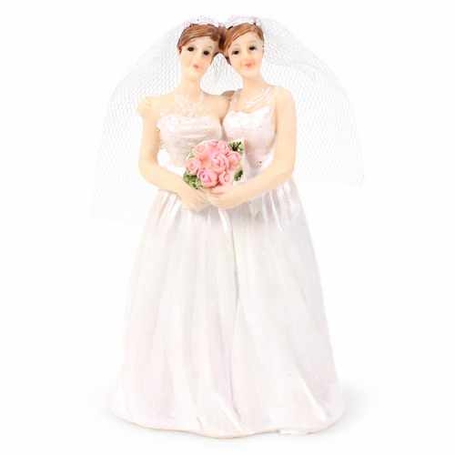 Hochzeitspaar Frauen Br�ute Polyresin H10,7cm Brautpaar Tortenfigur