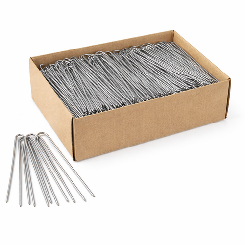 Efeunadeln 80 x 10 mm - 2,5 kg Pack | Rundbogen, angespitzte Enden | Drahtkrampen zur Befestigung