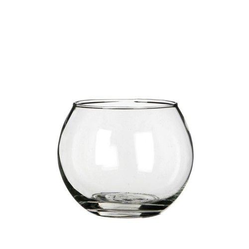 Windlicht Glas klar Kugel H8cm 10cm Ballglas Kugelglas Teelichtglas Blumenvase