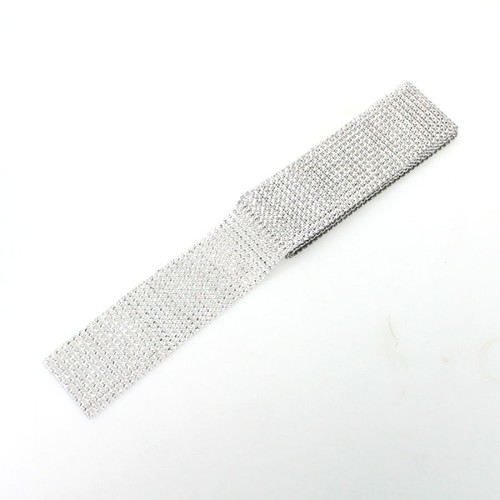 3m Strassband Dekoband silber B6cm 