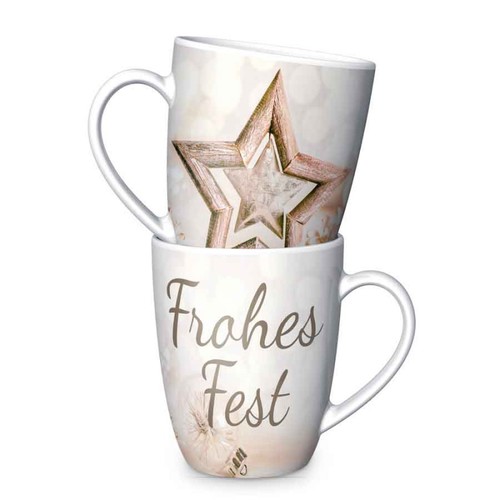 Becher Tasse Kaffeetasse fr Dich :-) Frohes Fest 250ml
