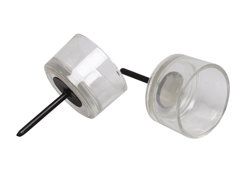 Teelichthalter Stecker Glas Windlicht 5,2cm H3,5cm + 4,5cm Stab Kerzenhalter