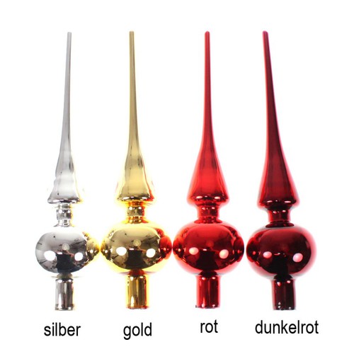 Baumspitze Christbaum Glas 24,5cm Weihnachtsbaum Topping Tannenbaum Baumschmuck