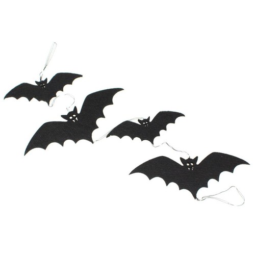 Fledermaus Girlande Filz schwarz L100cm B28cm Halloween Grusel Party Dekoartion