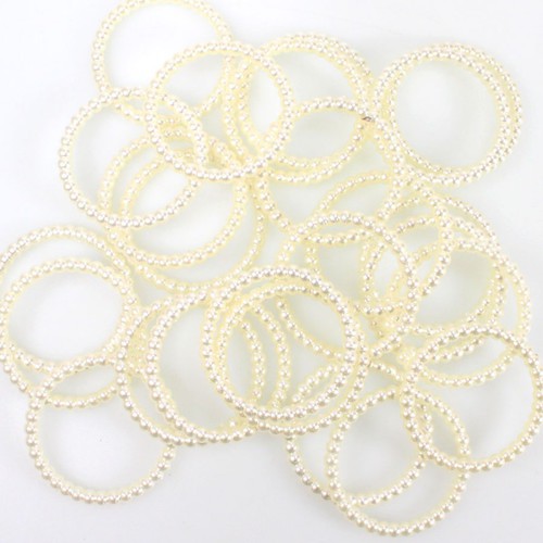 25 Serviettenringe Perlen Kunststoff 4cm Serviettenhalter Servietten Tischdeko 