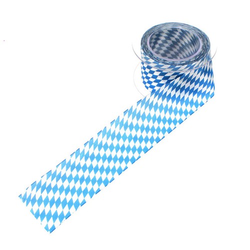 15m Dekoband Bayern Raute blau wei� B60mm Schleifenband