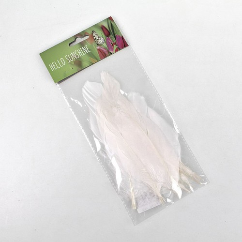 12 Federn wei� ca 16-18cm  Dekofedern Streufedern Bastelfedern G�nsefedern