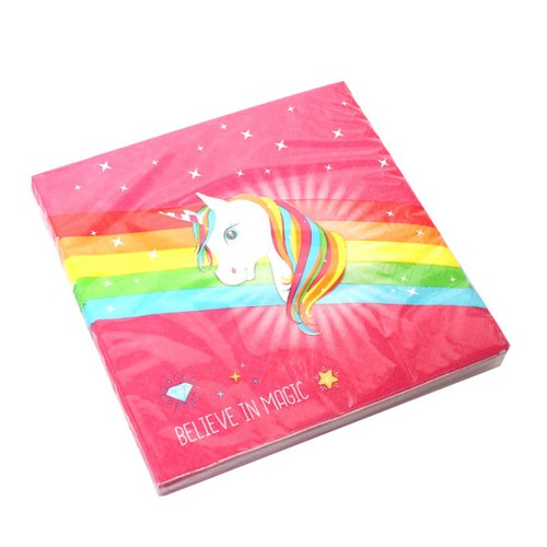 20 Servietten Einhorn Magic 3-lagig 33x33cm Papierservietten Tissue Serviette