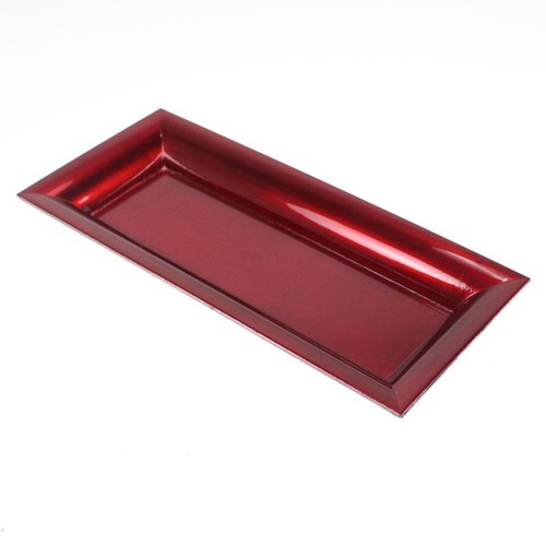 Kunststoff Platte 28x12cm Teller Tablett rechteckig used look Kerzenteller Deko 