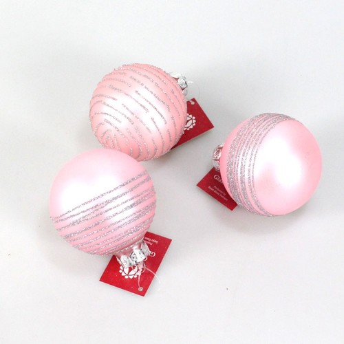 12 Christbaumkugeln Ringel Glas Weihnachtskugeln Kugeln 75mm edel 