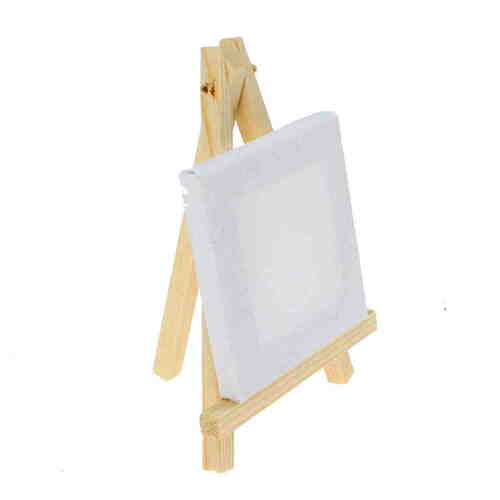 Tischkartenhalter Holz Mini Staffelei 13x9cm m. Keilrahmen Platzkarte Tischkarte