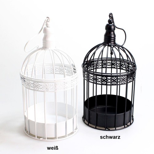 Deko Vogelk�fig rund 14,5cm x H30cm Metall Dekok�fig Blumen Pflanzen Garten