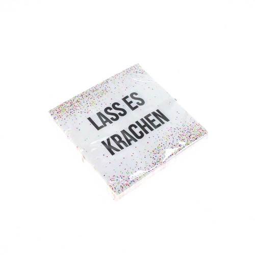 20 Servietten Party Lass es krachen 3-lagig 33x33cm Papierservietten Tissue
