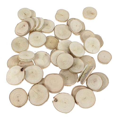 50 Astscheiben rund 3-4cm Holzscheiben Scheiben Tischkarten Holz