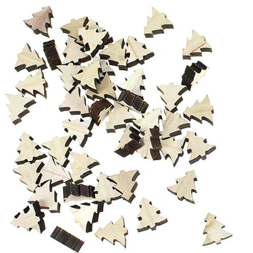 48 Tannenb�ume Holz B�ume 2,5cm Tischdeko Streuartikel Tannenbaum Weihnachtsb�ume 