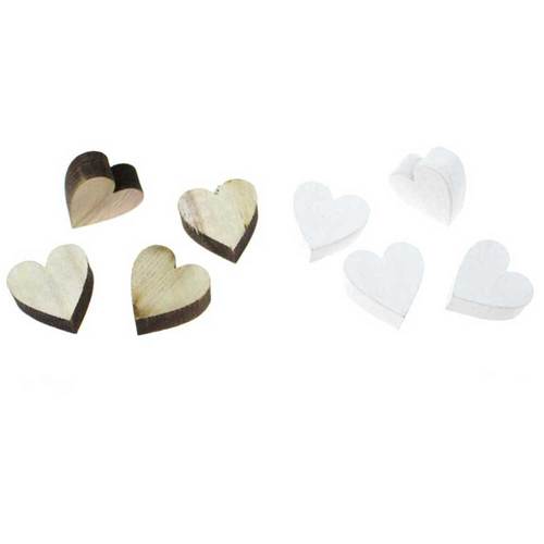48 Herzen Holz 2,5cm Holzherzen Tischdeko Streuherzen Dekoherzen Streudeko