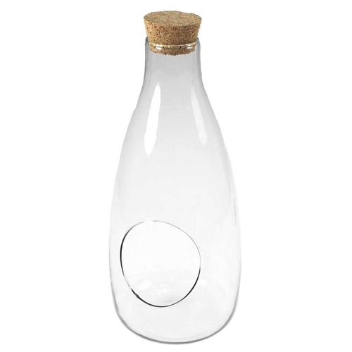 Pflanzglas H33cm 15cm m �ffnung Ballon Glas XXL klar Korken Pflanzgef�� Blumen