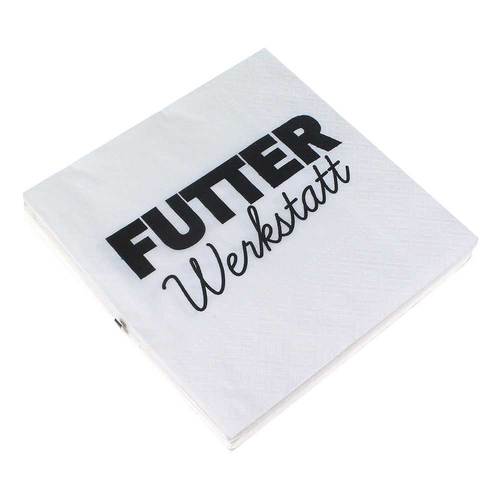 20 Servietten FUTTER Werkstatt 3-lagig 33x33cm Papierservietten Tissue Essen