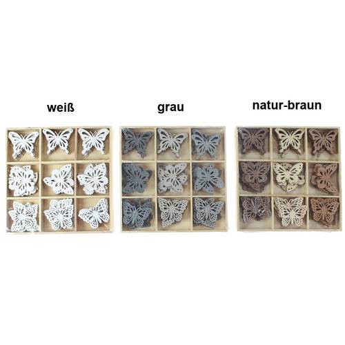 54 Schmetterlinge Holz ca 4x3cm Schmetterling Butterfly Streuteile Streudeko