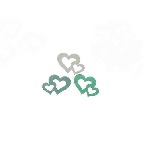 72 bunte Herzen Holz ca 4,2cm 3-farbig sort. Herz Heart Hochzeit Streuteile Deko 
