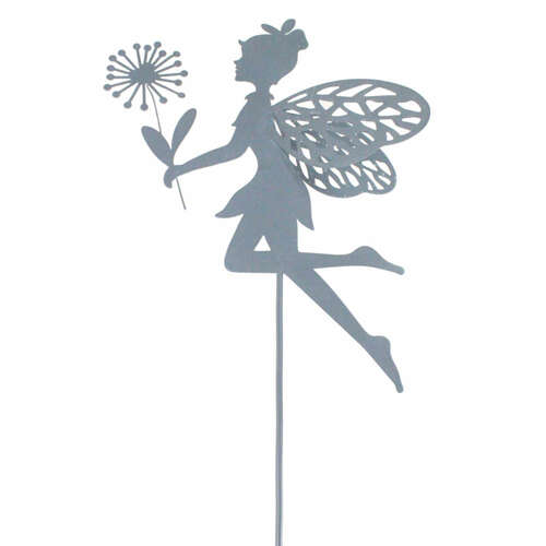 Stecker Elfe Fee Pusteblume Metall L60cm rost oder wei� Garten Deko Pick Stab 