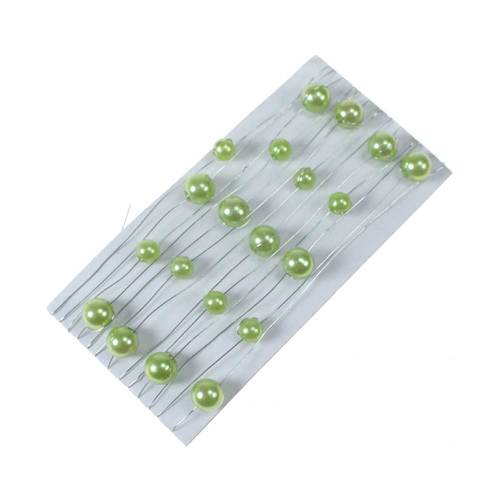 10x  2,5m Perlenkette Perlengirlande Perlenband Perlen 6+8mm Kunststoff Draht 