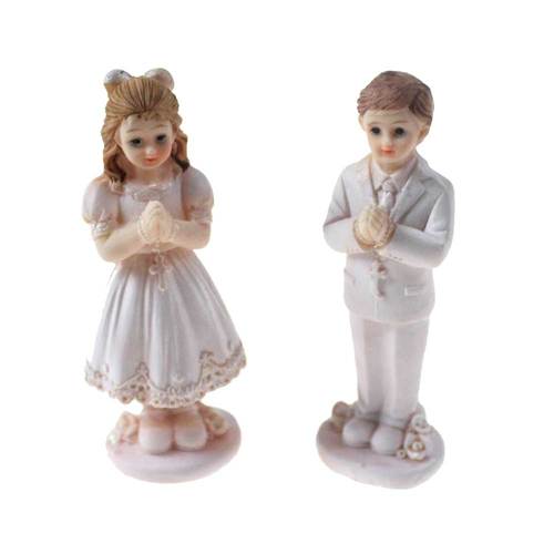 Kommunionskind Kommunion M�dchen o Junge ca 10cm wei� Figur Polyresin Kommunionsdeko