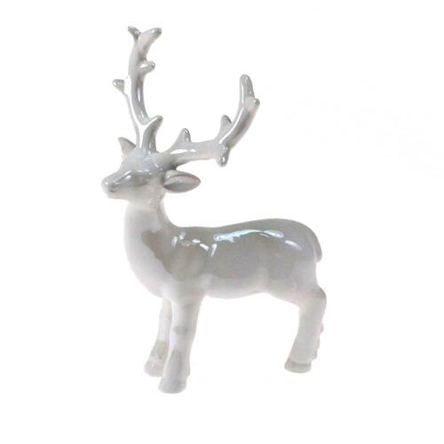 1 Hirsch stehend ca 16x12cm  o. liegend 11x11cm Porzellan Elch Hirschfigur Reh 