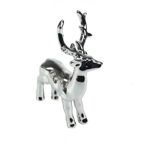 1 Hirsch stehend ca 16x12cm  o. liegend 11x11cm Porzellan Elch Hirschfigur Reh 