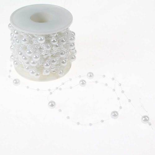 15m Perlengirlande Perlen 3+8mm Perlenkette Perlenschnur Perlenband Perlenstrang 
