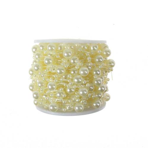 15m Perlengirlande Perlen 3+8mm Perlenkette Perlenschnur Perlenband Perlenstrang 