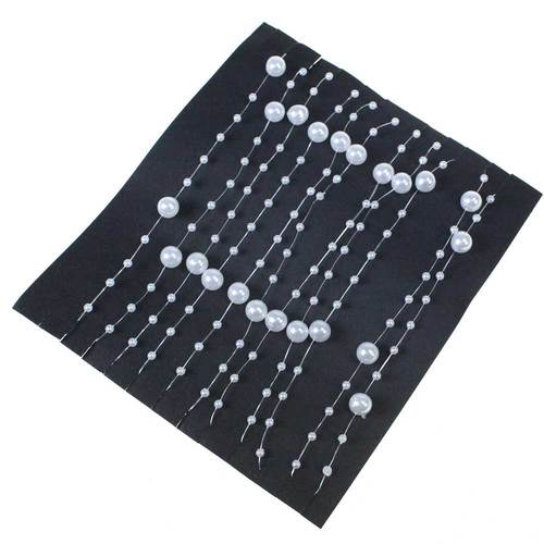 3m Perlengirlande 3+8mm Perlen Perlenkette Perlenschnur Perlenband Perlenstrang 