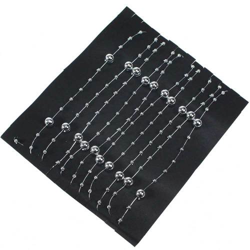 3m Perlengirlande 3+8mm Perlen Perlenkette Perlenschnur Perlenband Perlenstrang 