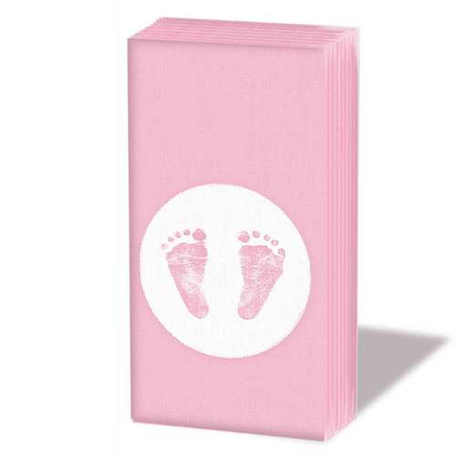 10 Papier Taschent�cher Babyf��e Baby F��e Steps Girl Boy Gastgeschenk Taufe Geburt 