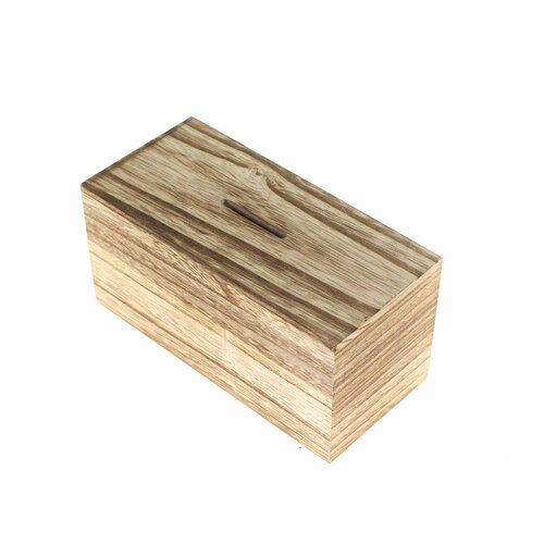 Spardose Holz ca15x7x7,5cm beschriftbar Sparb�chse Holzbox Holzkiste Geschenkbox 