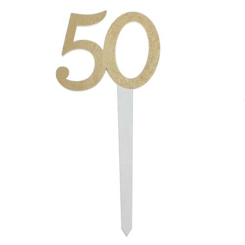 Stecker Jubil�umszahl 25/50 Holz 16cm Geburtstag Hochzeit Cake Topper Tortendeko 