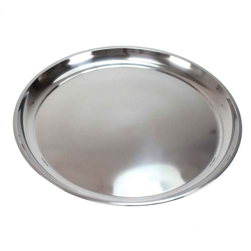 Edelstahl Teller 20-60cm Untersetzer Tablett Geschirr Platte Napf Servierplatte 