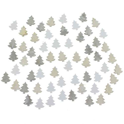 60 Holz Streuteile Tannenb�ume Sterne Bl�tter Schneeflocke Deko Figuren Herbst Weihnacht 