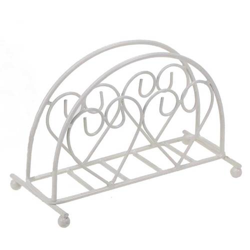 Serviettenhalter Metall Herz Serviette Spender Box wei� schwarz Serviettenst�nder 