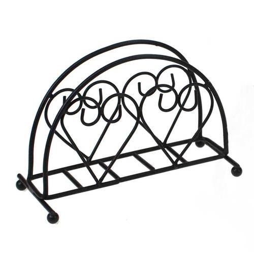 Serviettenhalter Metall Herz Serviette Spender Box wei� schwarz Serviettenst�nder 