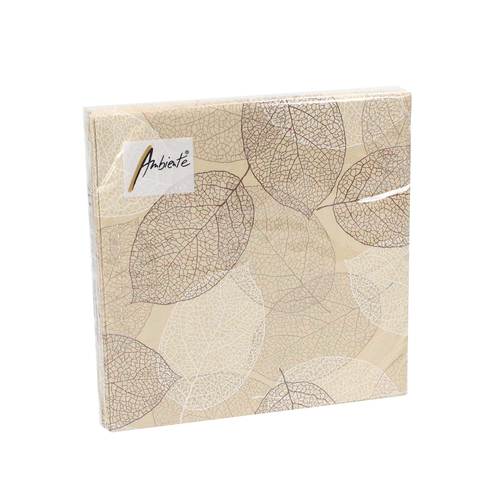 20 Servietten Natural Leaves 3-lagig 33x33cm Tissue Blatt Bl�tter Natur Herbst 