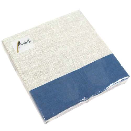 20 Servietten Leinenoptik 3-lagig 33x33cm Stoffoptik Leinen Vintage Landhaus 